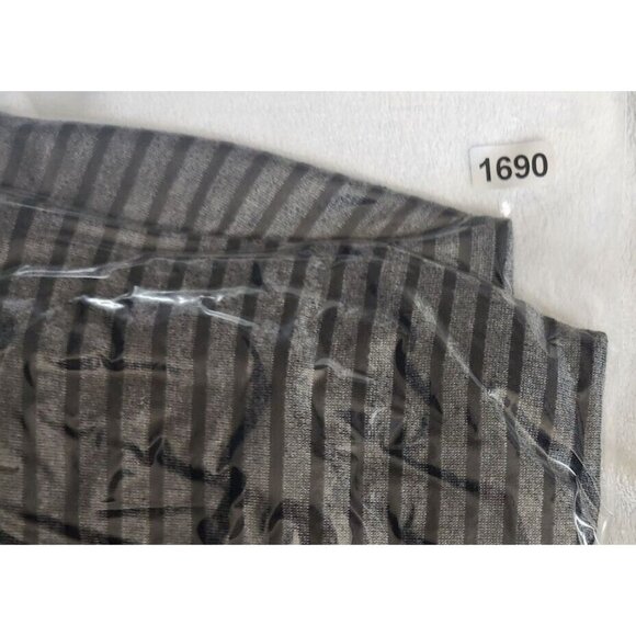 EILEEN FISHER Dress Small Casual‎ Striped Long Sleeves Cozy Black Gray - Picture 12 of 13